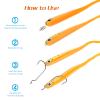 Fishing Hooks 40/100 PCS Stainless Steel Fishing Pin Spring Twist Lock Fishing Hook Tool Center Heart Fixing Latch Needle Soft Bait Bait Fishing Tool Kit Fishing Supplies (Color : 14mm, Size : 100 p view 3
