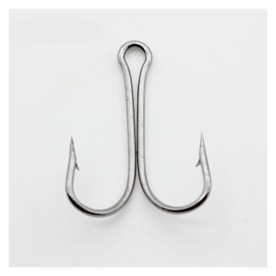 Fishing Hooks 50 Pcs Double High Carbon Steel Black Fishing Hook Double Anchor Hook Salty Water Fishing Gear Fishing Tool Kit Fishing Supplies (Size : 8#)
