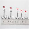 Fishing Hooks 50 Pcs Double High Carbon Steel Black Fishing Hook Double Anchor Hook Salty Water Fishing Gear Fishing Tool Kit Fishing Supplies (Size : 8#) view 3