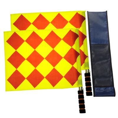 OFFSCH 2pcs Unique Design Football Judge Flags Hand Flags Mini Soft Sponge Handle for Outdoor Use