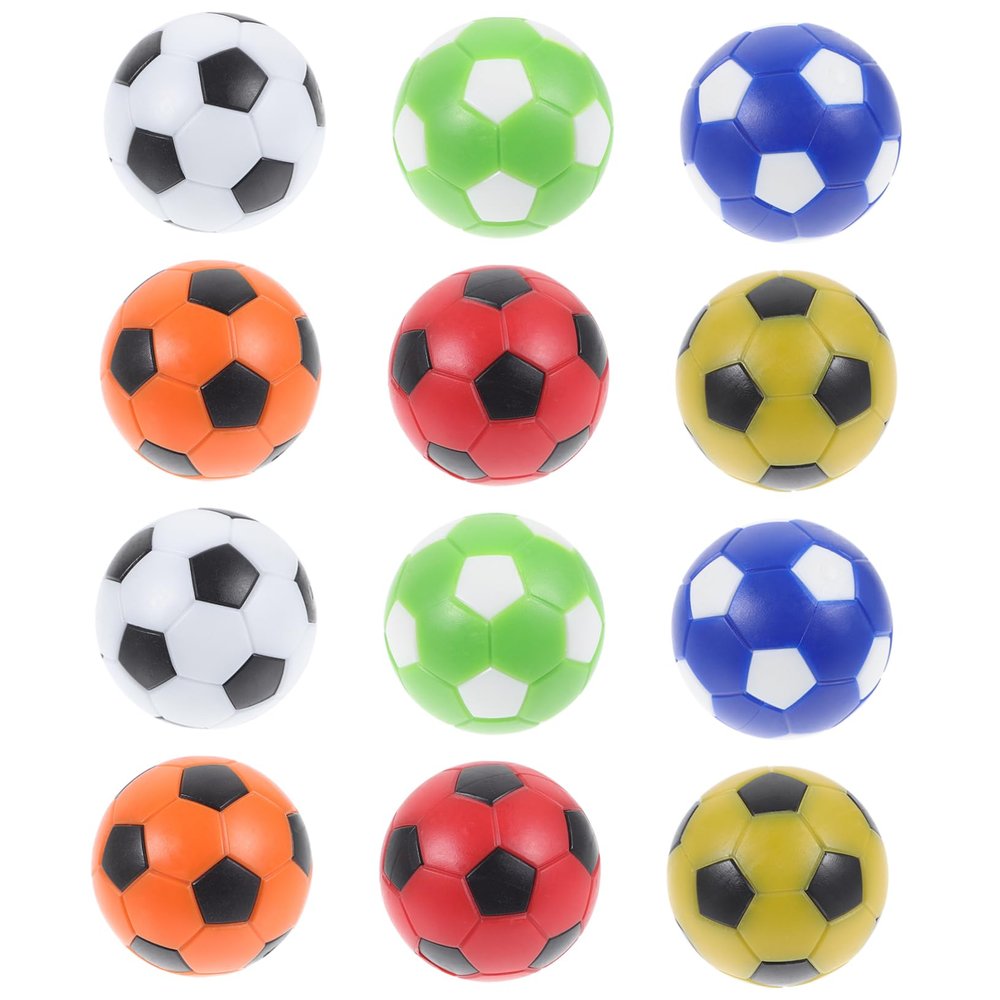 SUPVOX 12pcs Table Footballs for Standard Foosball Tables Durable HIPS Material Soccer Balls Replacement for