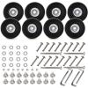 ZOOFOX Set of 8 Luggage Suitcase Replacement Wheels, 50 x 18mm PU Caster Wheels Bearings Repair Kits, Shelf Replacement Wheels for Luggage view 1