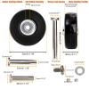 ZOOFOX Set of 8 Luggage Suitcase Replacement Wheels, 50 x 18mm PU Caster Wheels Bearings Repair Kits, Shelf Replacement Wheels for Luggage view 2