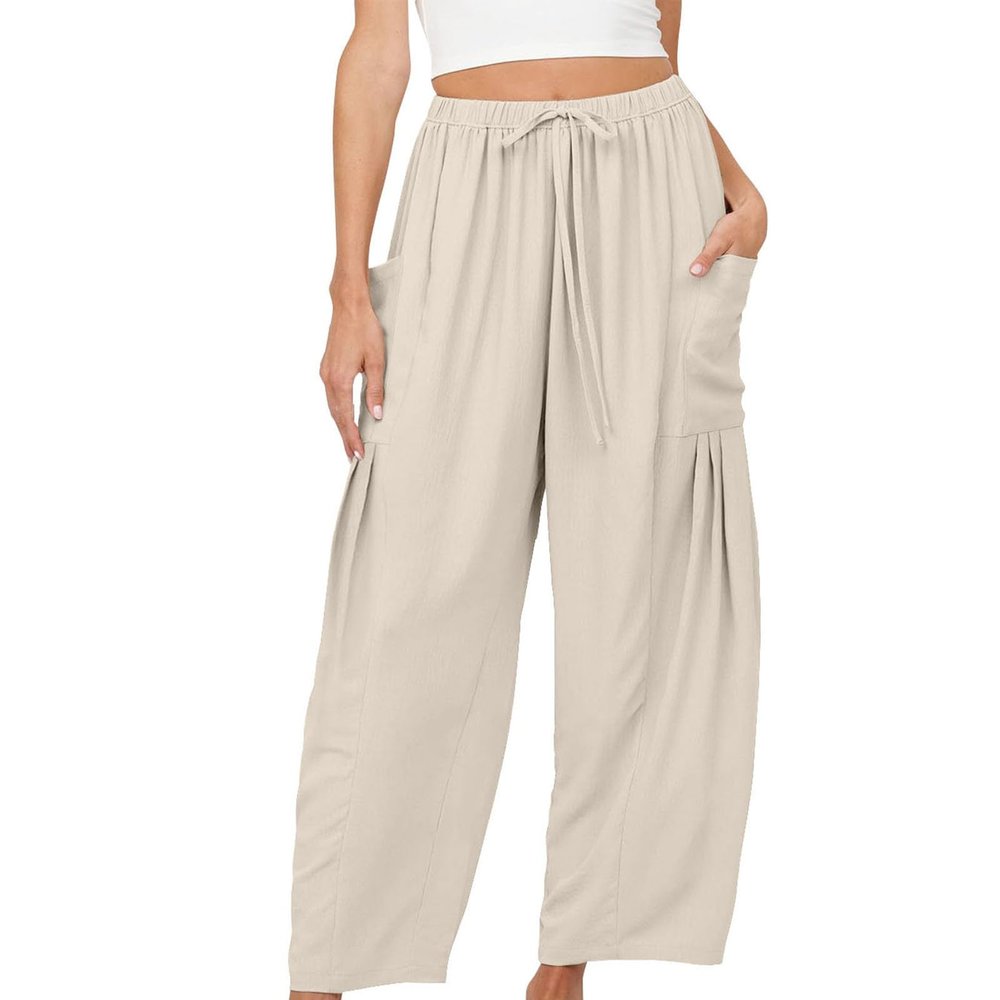 Linen Pants Tall Women Wide Leg Work Pants for Women Cruise Outfits for Women 2024 White Linen Set for Women Jump Suits Women Clothing Comfy