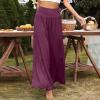Spring Pants Linen Pants and Shirt Set Women Floral Pants for Women Woman's Jumpsuit Womens 2 Piece Summer Sets Purple view 3
