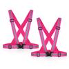 Tenalleys 2 Pack Reflective Vest Running Gear Adjustable High Visibility Reflective Running Safety Vest for Women Men Night Cycling,Hiking, Jogging,Dog Walking (Pink) view 1