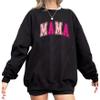 Nonnie Mama Sweatshirt for Women - Mama Sweatshirt, Mom Shirt, Mom Mama Gift, Mothers Day Birthday Gifts for Mom Mama, Mama Long Sleeve Crewneck Sweater, Mama Black Sweatshirt Size M view 1
