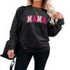 Nonnie Mama Sweatshirt for Women - Mama Sweatshirt, Mom Shirt, Mom Mama Gift, Mothers Day Birthday Gifts for Mom Mama, Mama Long Sleeve Crewneck Sweater, Mama Black Sweatshirt Size M view 3