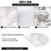 1 Pair Women Real Silk Belly Dance Fan Veils - Handmade Long Bamboo Fans for Professional Dancing 180cm * 90cm (Left+Right) (White) view 3