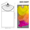 1 Pair Women Real Silk Belly Dance Fan Veils - Handmade Long Bamboo Fans for Professional Dancing 180cm * 90cm (Left+Right) (Gradual Yellow) view 4