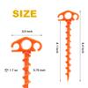 COBARYEN Tent Stakes Ground Anchors Screw in, 10 Pack Sand Stakes for Beach 9.4 Inch Heavy Duty Spiral Tent Pegs for Camping, Party, Hiking, Outdoor Decoration (10, Orange) view 2
