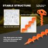 COBARYEN Tent Stakes Ground Anchors Screw in, 10 Pack Sand Stakes for Beach 9.4 Inch Heavy Duty Spiral Tent Pegs for Camping, Party, Hiking, Outdoor Decoration (10, Orange) view 3