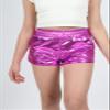 ERDEM KIDS Girls Metallic Hot Shiny Sparkly Party Dance Outfits Casual Sport Atletic Shorts Pants(MS Fuschia 8-9 Years) view 2
