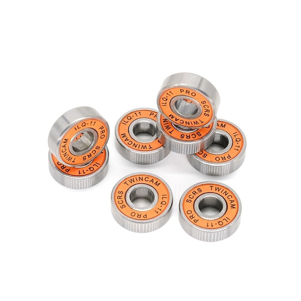 8Pcs ILQ-11 Orange Skate Scooter Bearing Longboard Speed Bearing Inline Skate Wheel Bearing