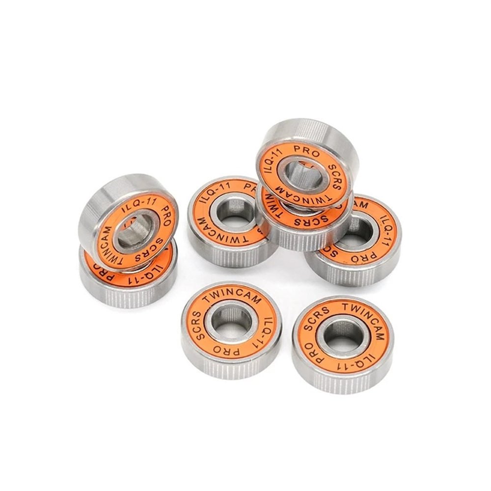 XIAOQR 8Pcs ILQ-11 Orange ILQ-11 PRO SCRS 608RS ILQ11 Bearing Longboard Speed Bearing Inline Skate Wheel Bearing