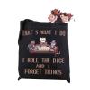 WCGXKO Board Game Inspired Tote Bag Mythical Game for Cat Lover (I Roll The Dice Tote) view 1