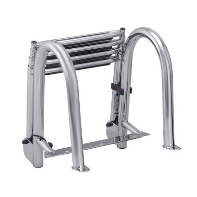 Swimming Pool Dock Ladder Marine Yacht Pontoon Boat Swim Deck Ladder, Telescopic Collapsible Pool Ladder, 4-Step Ladder for Fishing Boat & Yacht