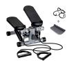 Portable Twist Stair Stepper Adjustable Resistance,Twisting Step Fitness Machine with Bands and LCD Monitor,Legs Arms and Full Body Training(Grey,1) view 1