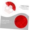 Parliky 2pcs Cheerleader Pom Poms Red Dance Accessories for School Sports Lightweight and Washable Cheerleading for Team view 3