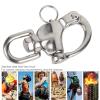 UPQRSG Swivel Eye Snap Shackle, 316 Stainless Steel Swivel Shackles Rotation Quick Connect Snap Hook, Mountaineering Rock Climbing Shackle, Sailing Rigging Shackles(16 * 87mm) view 2