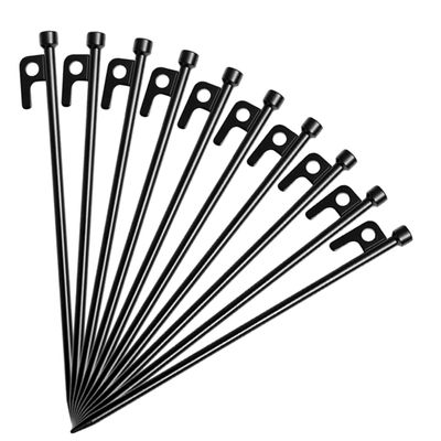 balacoo 10pcs Heavy Duty Metal Tent Stakes for Camping Wind-Resistant Pegs for Outdoor Use Durable Ground Anchors for Tents and Beach Activities