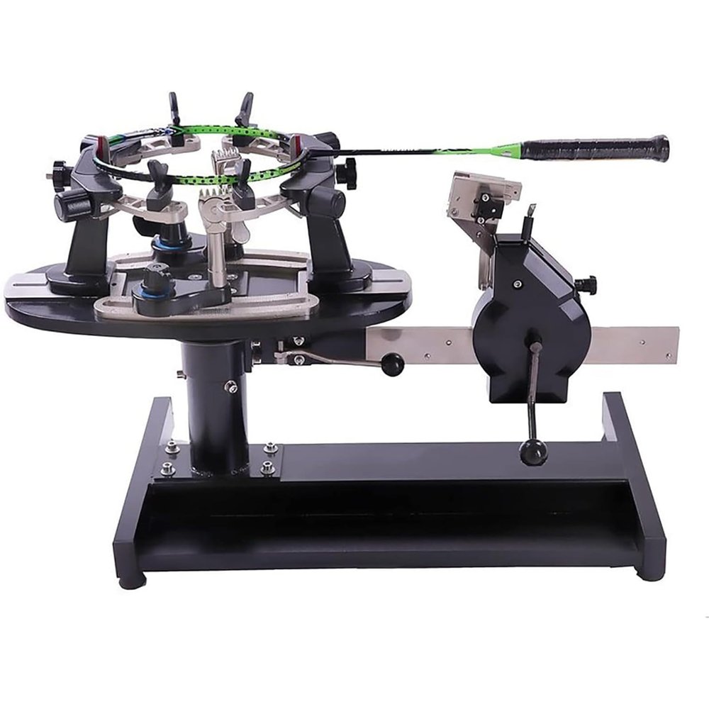 Badminton Racket Stringing Machine, 360 Rotation Tabletop Racket String Machine, 6-Point Fixed, Stable Clamp, KG/LB Dual Scale Marking, High Threading Efficiency and Higher
