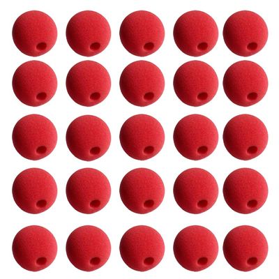 BFLCTTBD 25 PCS Circus Clown Noses Clown Cosplay Nose Foam Clown Nose Bulk for Christmas Costume Party Carnival Cosplay Halloween Decor
