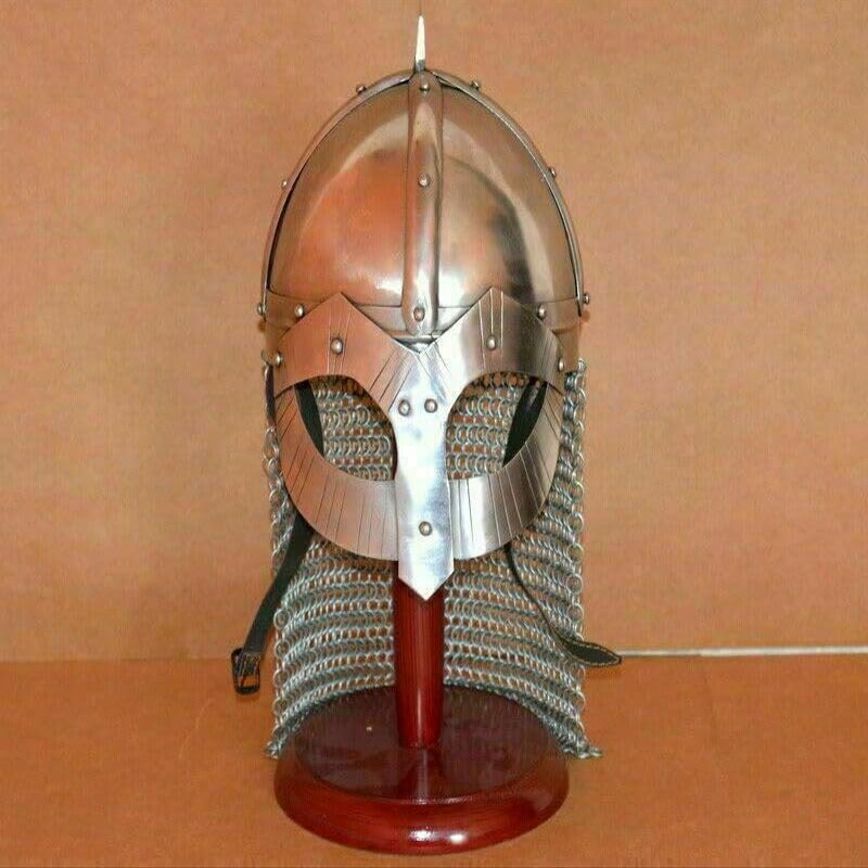 Armor helmet Giermundbu Steel Viking Chain mail Helmet