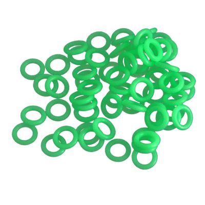 balacoo 100pcs Outdoor Tent Peg Rings Fluorescent Silicone Camping Nail Rings for Easy Visibility Ground Stakes Accessories