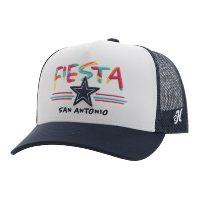 HOOEY Men's White/Navy Dallas Cowboys NFL Fiesta Adjustable Trucker Hat