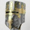 Generic Medieval Knight Armor helmet Cross Viking Design Helmet Crusader Templar Brass, Medium, Silver view 2