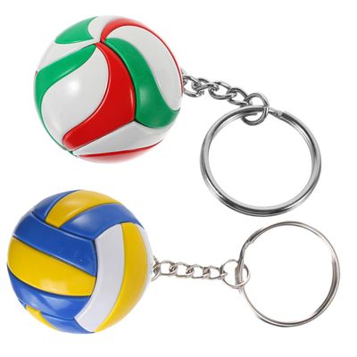 WHAMVOX 2pcs Cartoon Volleyball Keychains Multi-function Keychain for Students Sports Fans and Party Favors and Design