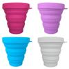 Gerrit Cups and Mugs Portable Silicone Cup Folding Travel Mug with Lid Foldable Travel Camp for Picnic 4 Pcs view 1