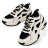 balacoo 1 Pair Thick Bottom Tennis Shoes Sports Shoes Fashion Sneakers for Women Daddy Shoes Women's Casual Leather Increased Womens Sneakers Women Shoes Sneakers Black, 6