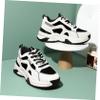 balacoo 1 Pair Thick Bottom Tennis Shoes Sports Shoes Fashion Sneakers for Women Daddy Shoes Women's Casual Leather Increased Womens Sneakers Women Shoes Sneakers Black, 6 view 3