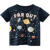 ALEXZV Toddler Boy' Shirts 2 Packs Dinosaur Short Sleeve Tops T-Shirt Size for 3-6 Years (US, Age, 4 Years, Solar System Dinosaurs) view 2