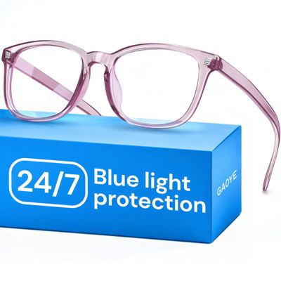 Gaoye Blue Light Glasses for Computer & Gaming - Transparent Brown