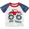 ALEXZV Toddler Boy' Shirts 2 Packs Dinosaur Short Sleeve Tops T-Shirt Size for 3-6 Years (US, Age, 4 Years, Large Wheel Coupler) view 3