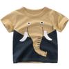 ALEXZV Toddler Boy' Shirts 2 Packs Dinosaur Short Sleeve Tops T-Shirt Size for 3-6 Years (US, Age, 6 Years, Elephant Lion) view 2