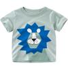 ALEXZV Toddler Boy' Shirts 2 Packs Dinosaur Short Sleeve Tops T-Shirt Size for 3-6 Years (US, Age, 6 Years, Elephant Lion) view 3