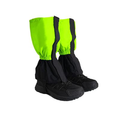 BudgetBundles US Fashion Hiking Waterproof Leg Gaiters Kids Teen Men Women Gators Snow Boot (Neon Green M/14'')