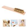 balacoo 1pcs Snowboard Wax Brush Handle Row Copper Wire Cleaning Tool for Ski and Skateboard Wax Removal Lightweight and Portable for Easy Storage and Use view 2