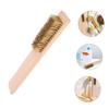 balacoo 1pcs Snowboard Wax Brush Handle Row Copper Wire Cleaning Tool for Ski and Skateboard Wax Removal Lightweight and Portable for Easy Storage and Use view 3