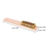 balacoo 1pcs Snowboard Wax Brush Handle Row Copper Wire Cleaning Tool for Ski and Skateboard Wax Removal Lightweight and Portable for Easy Storage and Use view 4