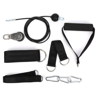TANIQIACA Fitness DIY Pulley Rope Arm Strength Triceps Cable with Wheel Accessory Fitness Kit