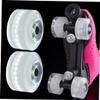 BESPORTBLE 2pcs Wear-resistant Double Row Roller Skate Wheels with Bearings for Outdoor Skating Flashing Wheels for Smooth Performance and Asphalt Skating Supply Accessories view 3