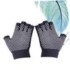 Outanaya Non- Knitted Workout Gloves for Yoga and Sports Half Finger Cotton Design Breathable and Comfortable for Enhanced Grip for Activities Dark Grey view 4