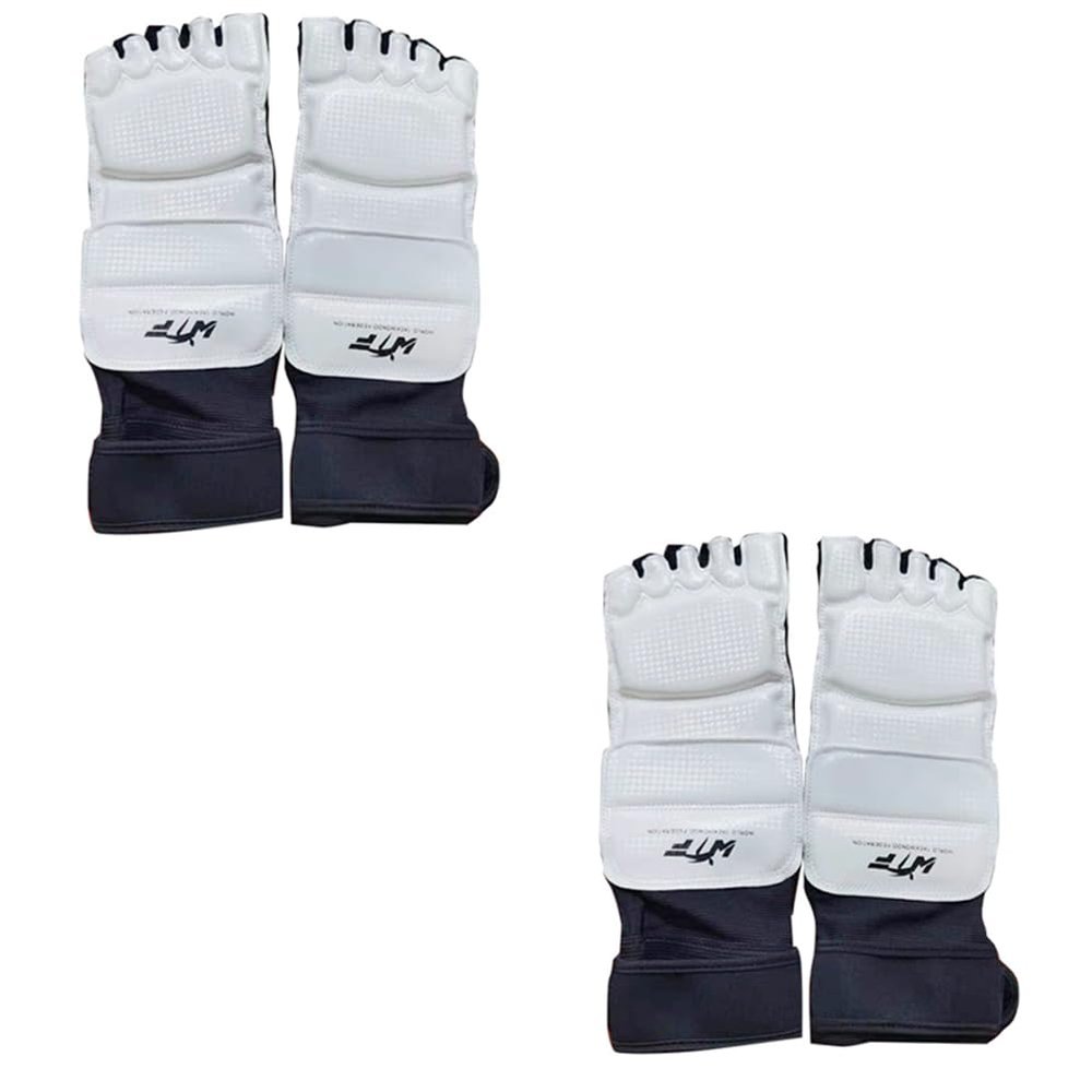 BudgetBundles US 1-2Pairs TaeKwonDo Foot Guard Protector TKD Martial Arts Sparring Instep Gear (M 2 Pairs)