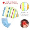 2-Pc,Bouffant Nurse Hats,Scrub Cap Adjustable Scrub Hats with Sweatband,Yellow Red Blue Stripes view 2