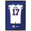 Sporticulture NFL American Football Buffalo Bills - Josh Allen Jersey Print Framed Wall Art Picture Poster for Boys Bedroom and Man Cave Decor - Ready to Hang, White 19.5" x 25", Medium view 1